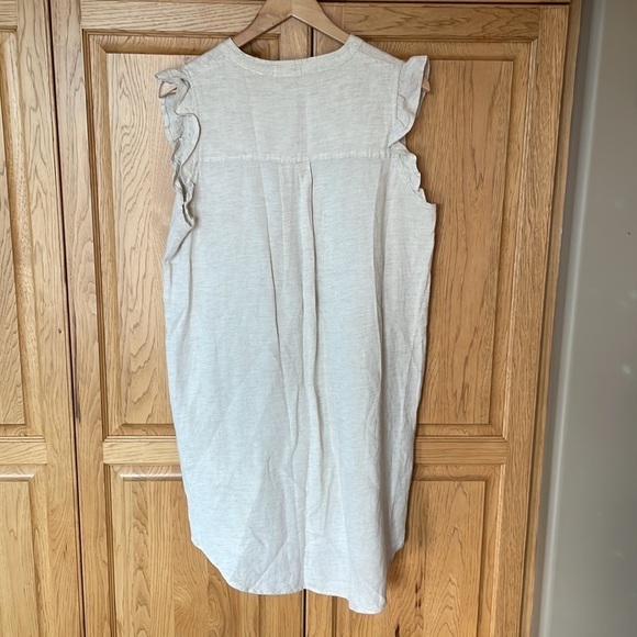 Just Living Linen Cap Sleeve Midi Dress Cream size small - Picture 4 of 5